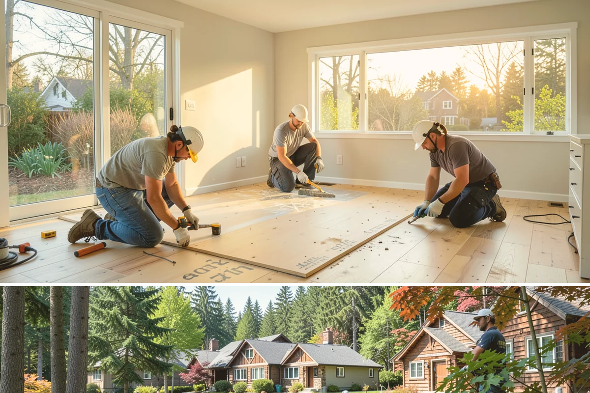 Open Concept Kitchen Remodel in Edgewood, Pierce County, WA - Late winter scheduling allows the structural work to finish before spring, giving you an airy, light-filled kitchen for summer.
