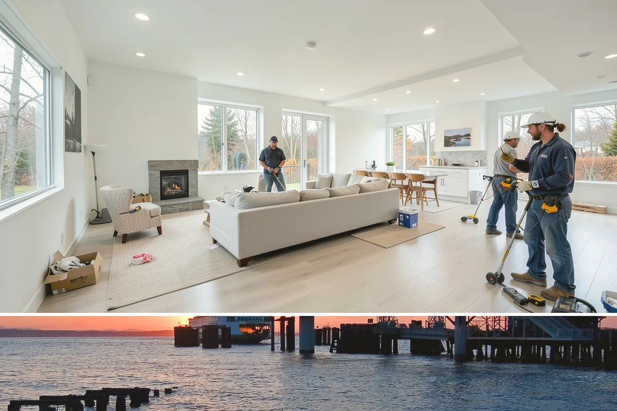 Open Concept Kitchen Remodel in Edmonds, Snohomish County, WA - Late winter scheduling allows the structural work to finish before spring, giving you an airy, light-filled kitchen for summer.