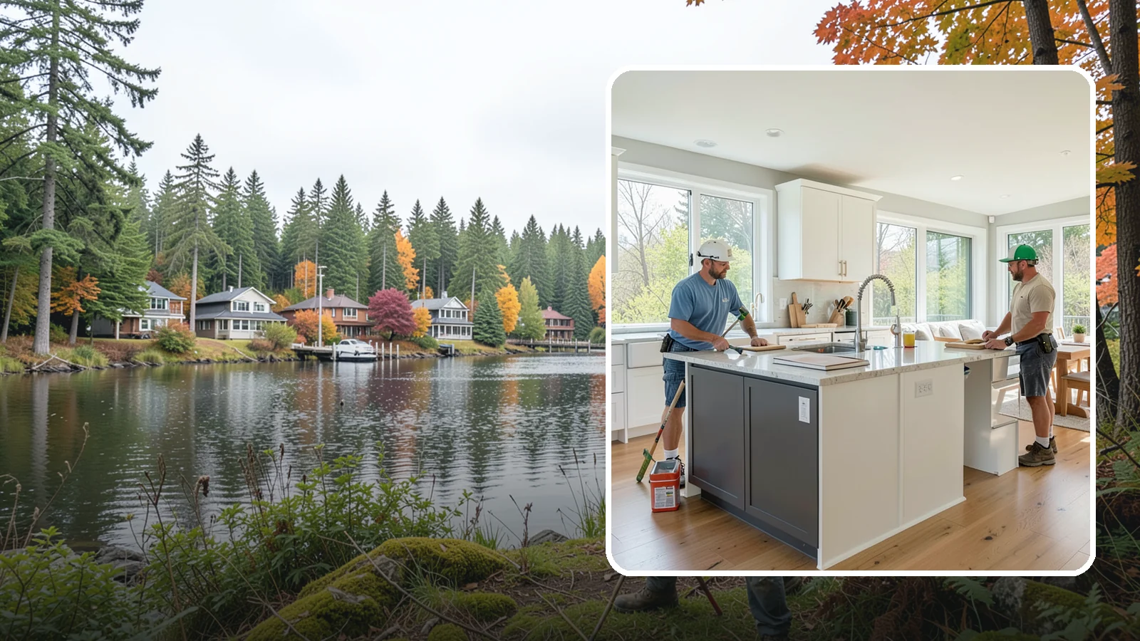 Open Concept Kitchen Remodel in La Conner, Skagit County, WA - An open-concept remodel that removes walls to connect your kitchen with living and dining areas for a bright, social space.