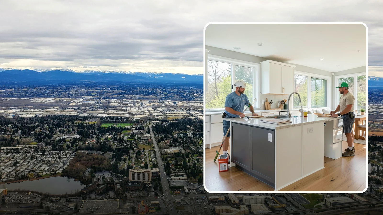 Open Concept Kitchen Remodel in SeaTac, King County, WA - An open-concept remodel that removes walls to connect your kitchen with living and dining areas for a bright, social space.