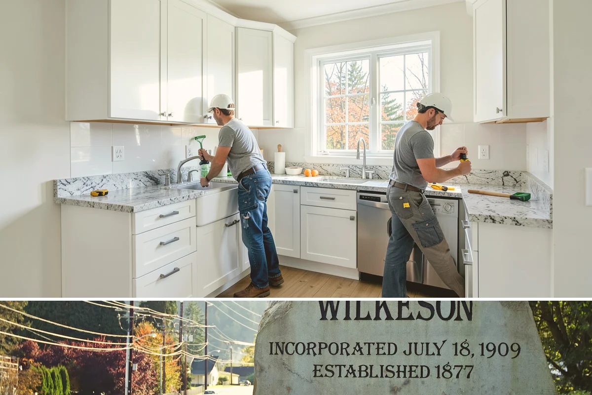 Open Concept Kitchen Remodel in Wilkeson, Pierce County, WA - Late winter scheduling allows the structural work to finish before spring, giving you an airy, light-filled kitchen for summer.