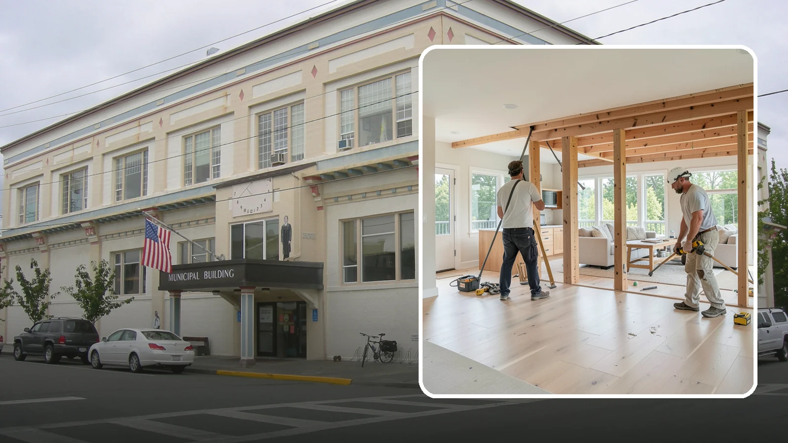 Open Floor Plan Conversion in Anacortes, Skagit County, WA - Combining closed-off rooms into one open, connected living space with proper structural support.