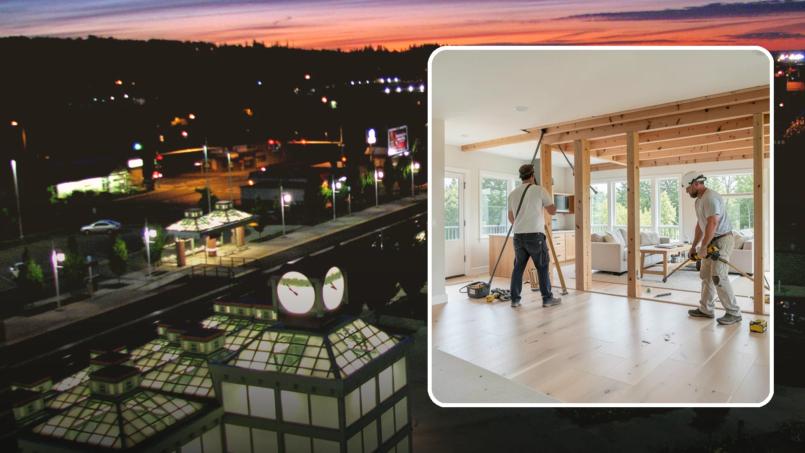 Open Floor Plan Conversion in Auburn, King County, WA - Combining closed-off rooms into one open, connected living space with proper structural support.