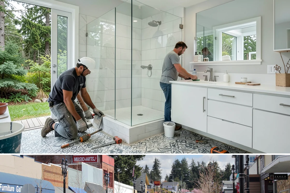 Open Floor Plan Conversion in Bothell, King County, WA - Conversions happen year-round indoors, with drier seasons easing the coordination of structural inspections.