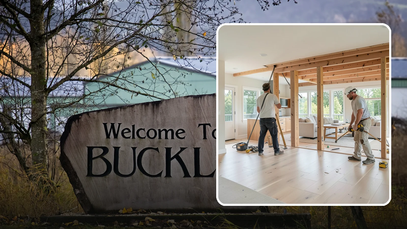 Open Floor Plan Conversion in Buckley, Pierce County, WA - Combining closed-off rooms into one open, connected living space with proper structural support.