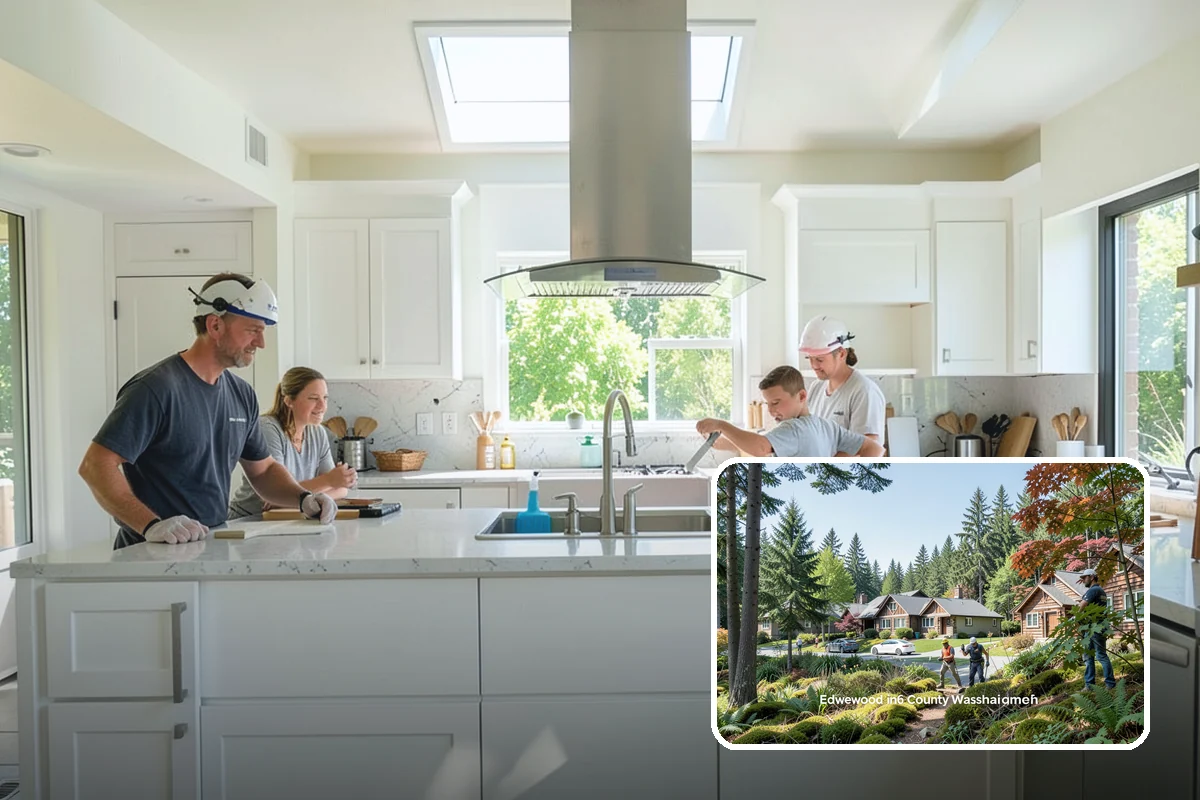 Open Floor Plan Conversion in Edgewood, Pierce County, WA - Creates a bright, connected living area