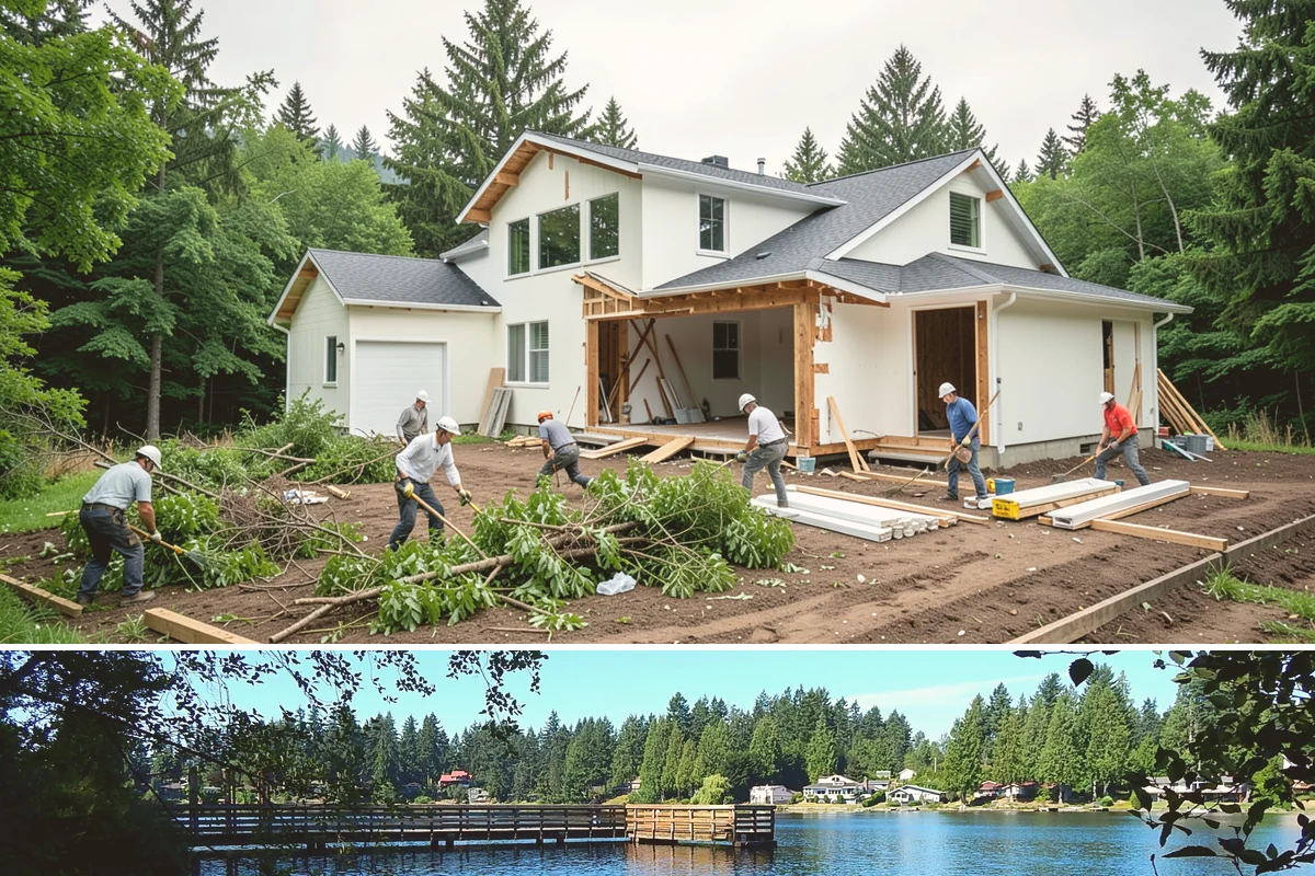 Open Floor Plan Conversion in Federal Way, King County, WA - Conversions happen year-round indoors, with drier seasons easing the coordination of structural inspections.
