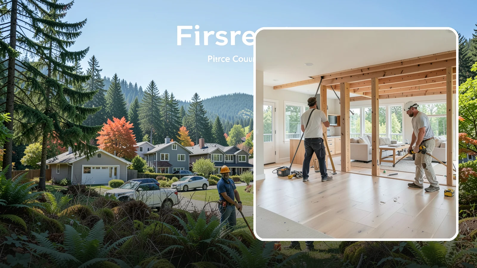 Open Floor Plan Conversion in Fircrest, Pierce County, WA - Combining closed-off rooms into one open, connected living space with proper structural support.