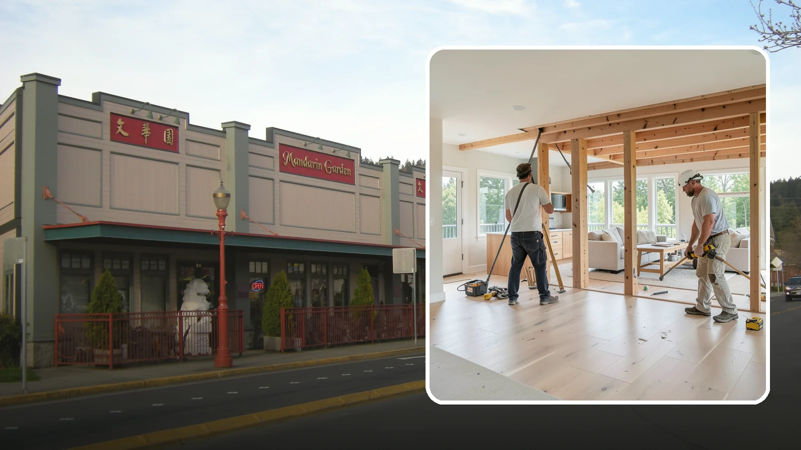 Open Floor Plan Conversion in Issaquah, King County, WA - Combining closed-off rooms into one open, connected living space with proper structural support.