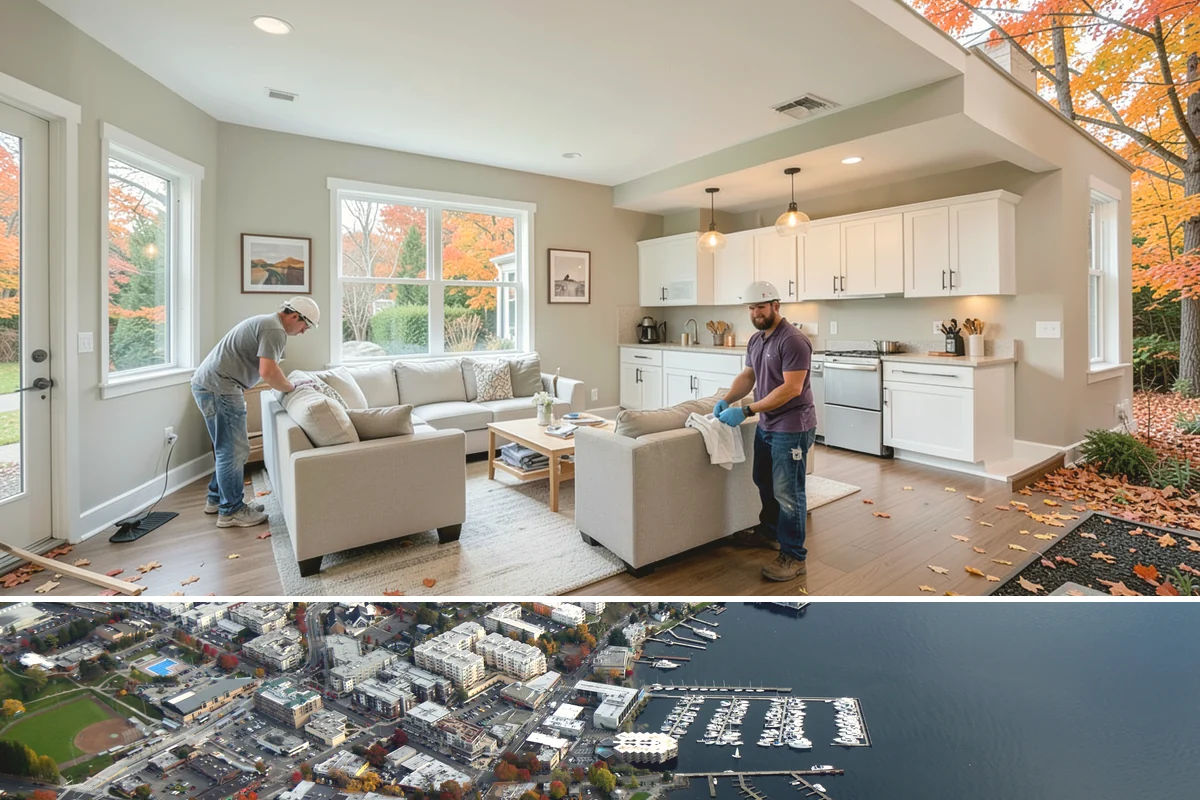 Open Floor Plan Conversion in Kirkland, King County, WA - Conversions happen year-round indoors, with drier seasons easing the coordination of structural inspections.