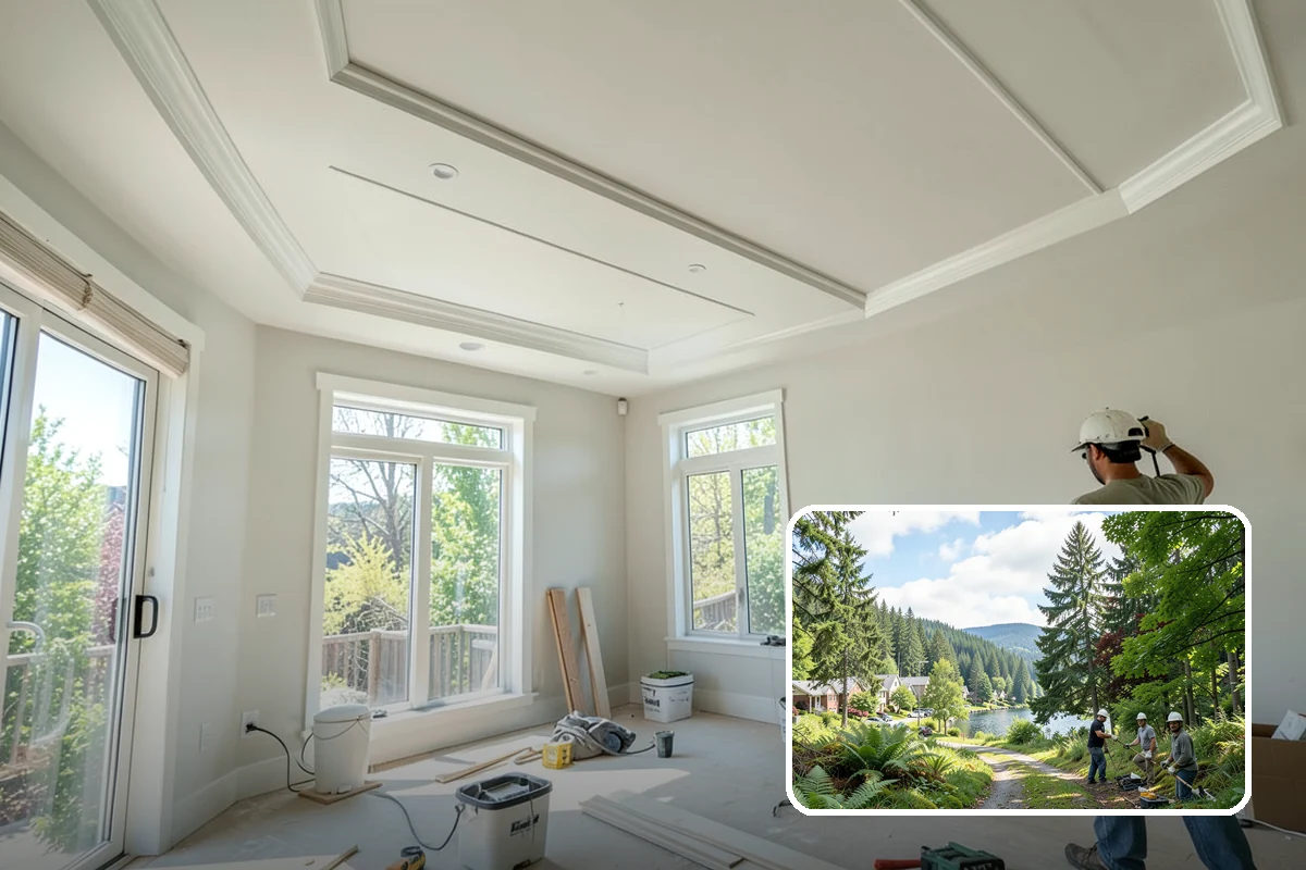 Open Floor Plan Conversion in Lake Forest Park, King County, WA - Creates a bright, connected living area