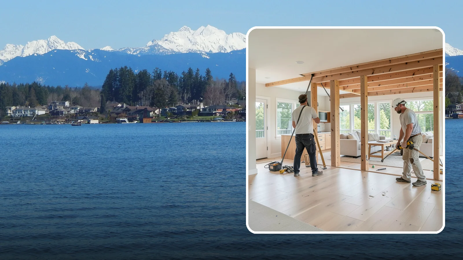 Open Floor Plan Conversion in Lake Stevens, Snohomish County, WA - Combining closed-off rooms into one open, connected living space with proper structural support.