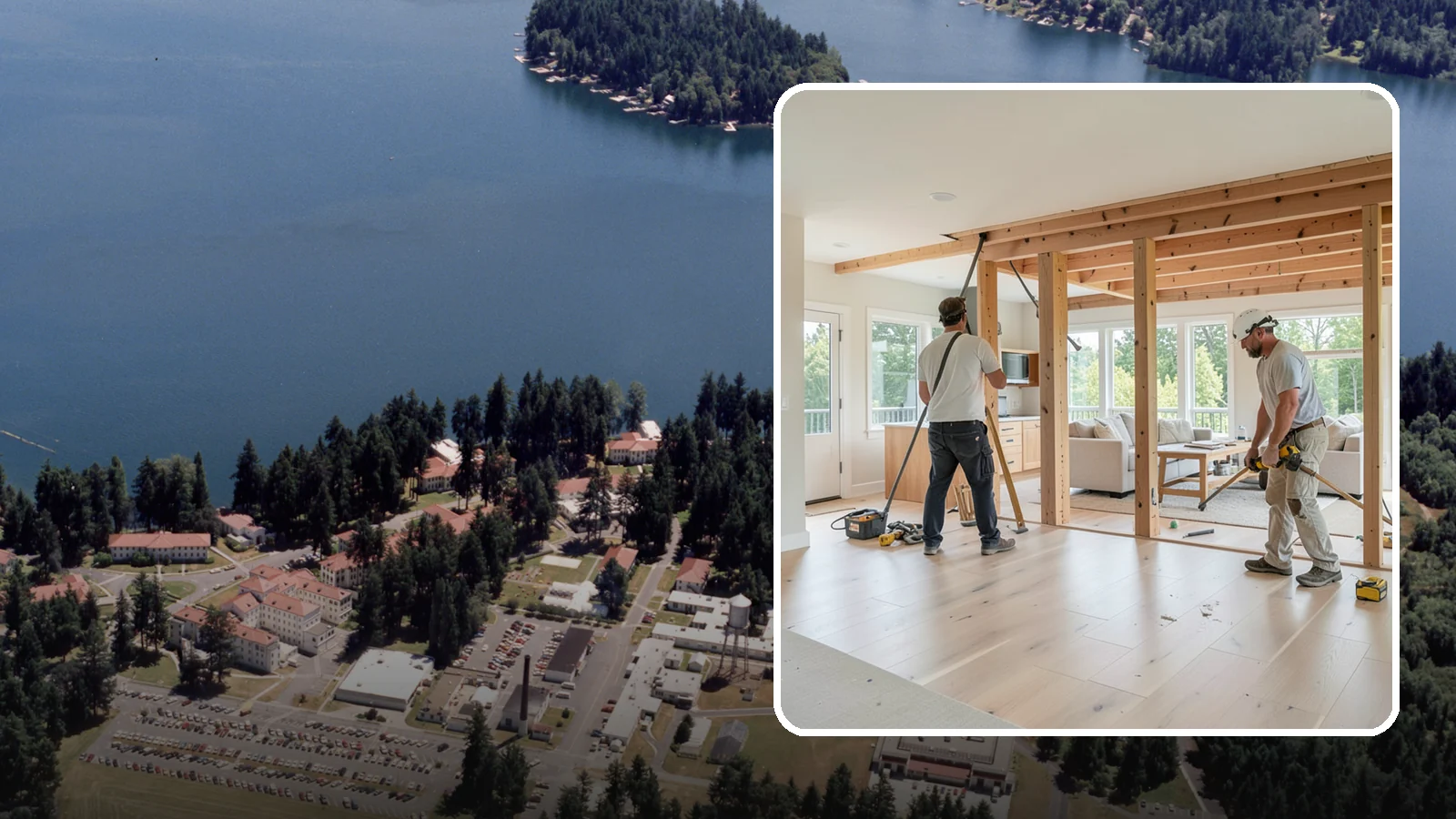 Open Floor Plan Conversion in Lakewood, Pierce County, WA - Combining closed-off rooms into one open, connected living space with proper structural support.