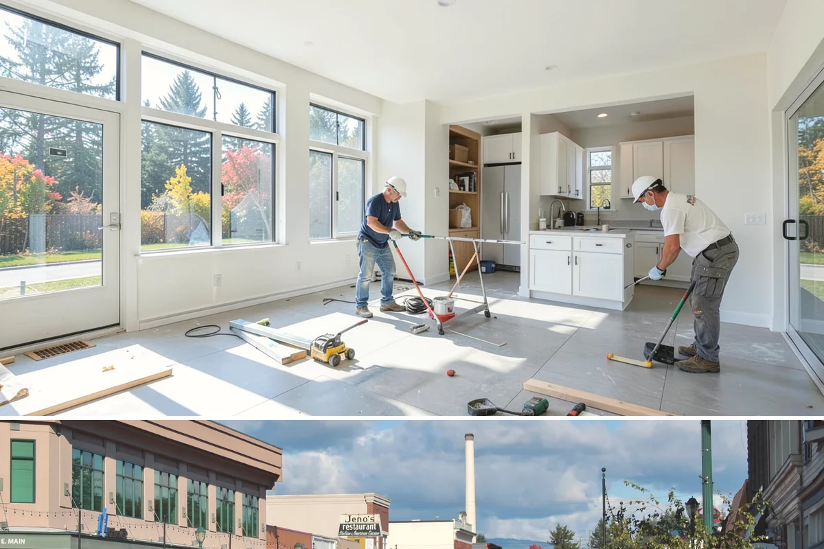 Open Floor Plan Conversion in Monroe, Snohomish County, WA - Conversions happen year-round indoors, with drier seasons easing the coordination of structural inspections.