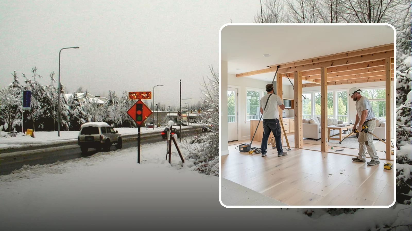 Open Floor Plan Conversion in Newcastle, King County, WA - Combining closed-off rooms into one open, connected living space with proper structural support.