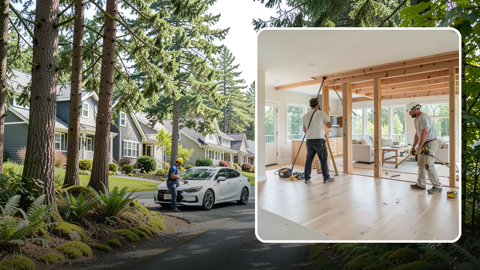 Open Floor Plan Conversion in Normandy Park, King County, WA - Combining closed-off rooms into one open, connected living space with proper structural support.