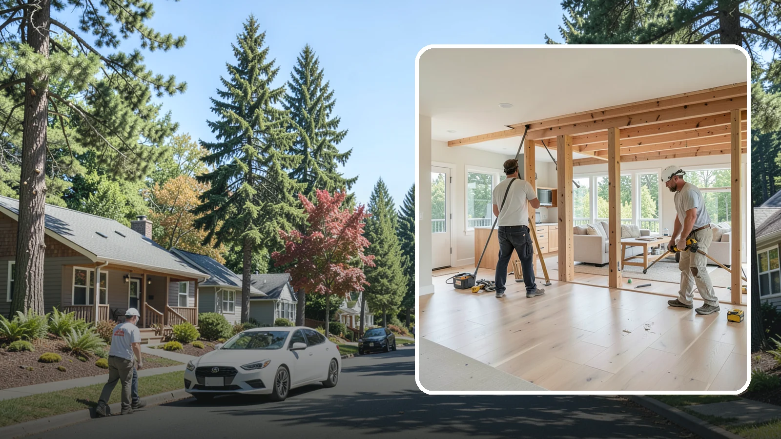 Open Floor Plan Conversion in Orting, Pierce County, WA - Combining closed-off rooms into one open, connected living space with proper structural support.