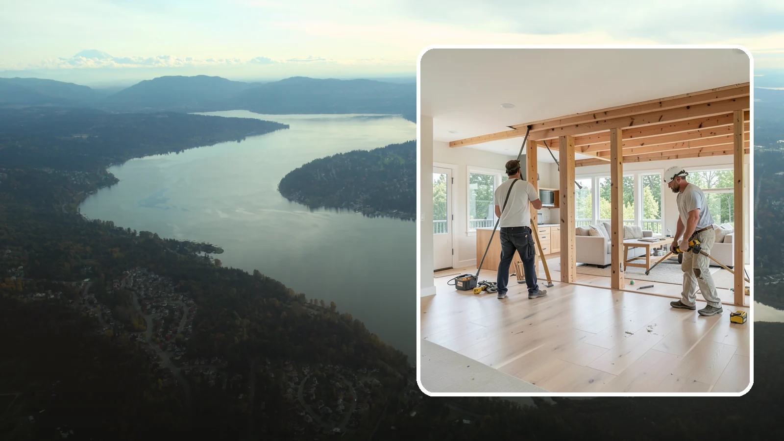 Open Floor Plan Conversion in Sammamish, King County, WA - Combining closed-off rooms into one open, connected living space with proper structural support.