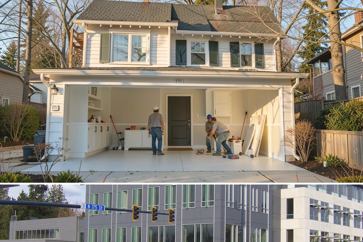 Open Floor Plan Conversion in Shoreline, King County, WA - Conversions happen year-round indoors, with drier seasons easing the coordination of structural inspections.
