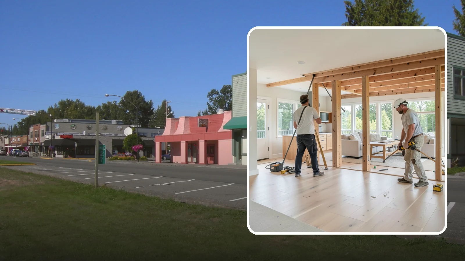 Open Floor Plan Conversion in Snoqualmie, King County, WA - Combining closed-off rooms into one open, connected living space with proper structural support.