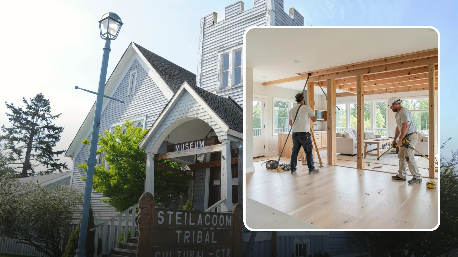 Open Floor Plan Conversion in Steilacoom, Pierce County, WA - Combining closed-off rooms into one open, connected living space with proper structural support.