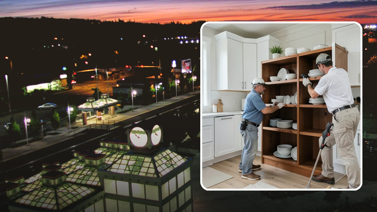 Open Shelving Installation in Auburn, King County, WA - Installing sturdy open shelves to display dishware and create an airy, accessible alternative to upper cabinets.
