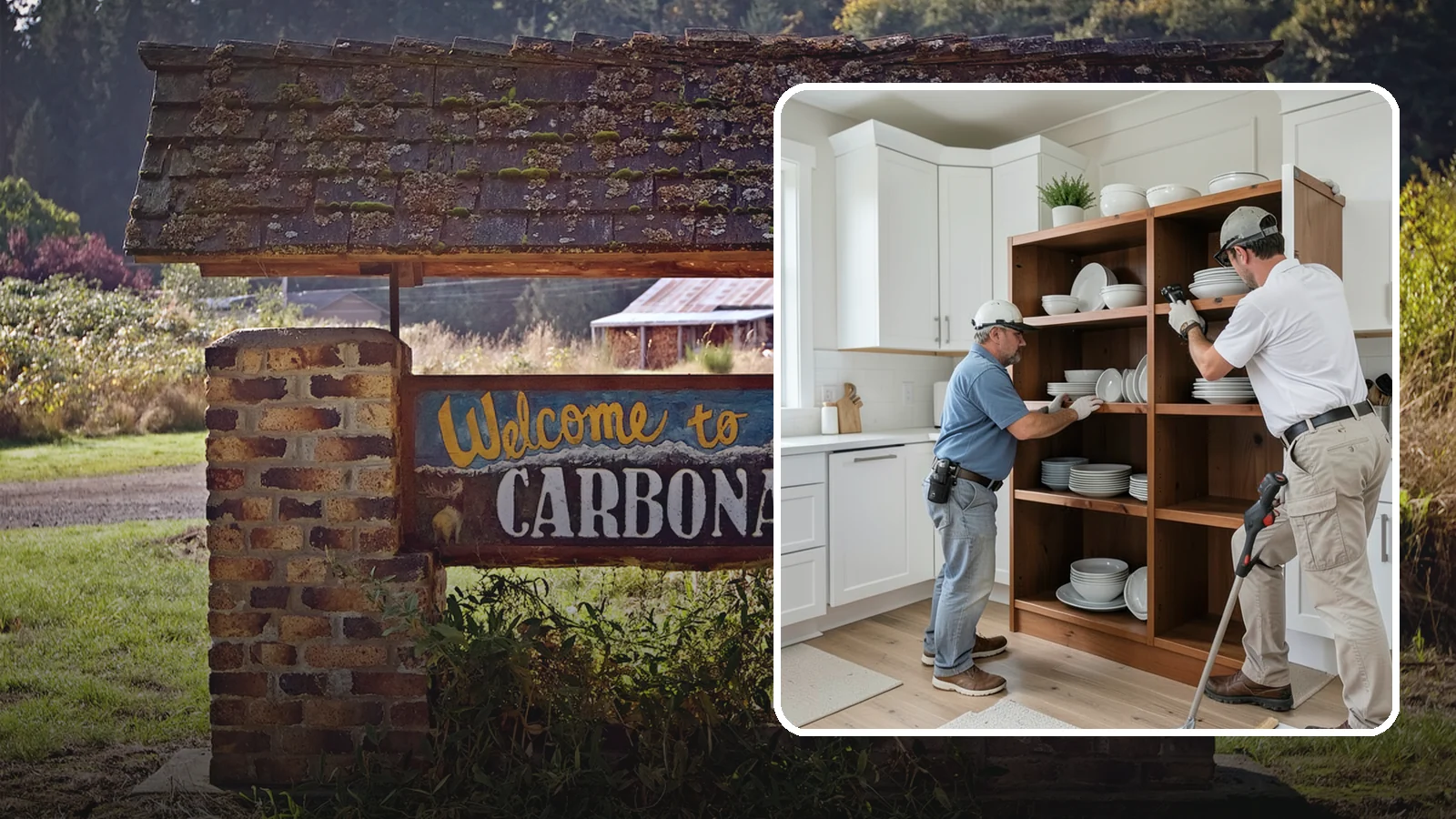 Open Shelving Installation in Carbonado, Pierce County, WA - Installing sturdy open shelves to display dishware and create an airy, accessible alternative to upper cabinets.