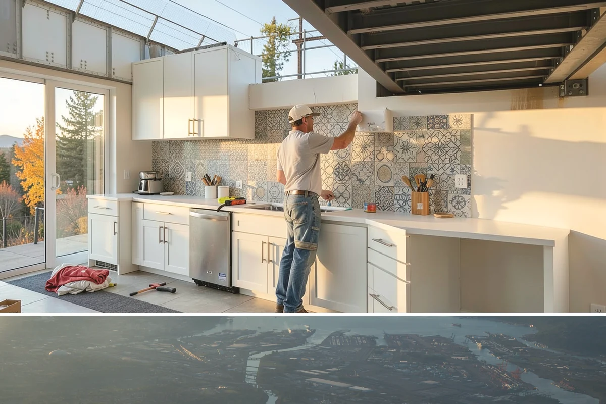 Open Shelving Installation in Fife, Pierce County, WA - Open shelving installs cleanly in any season and is an easy update alongside other kitchen work.