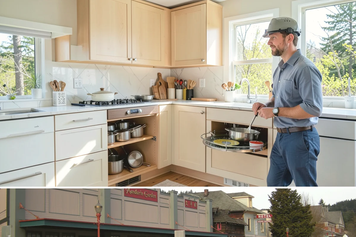 Open Shelving Installation in Issaquah, King County, WA - Open shelving installs cleanly in any season and is an easy update alongside other kitchen work.