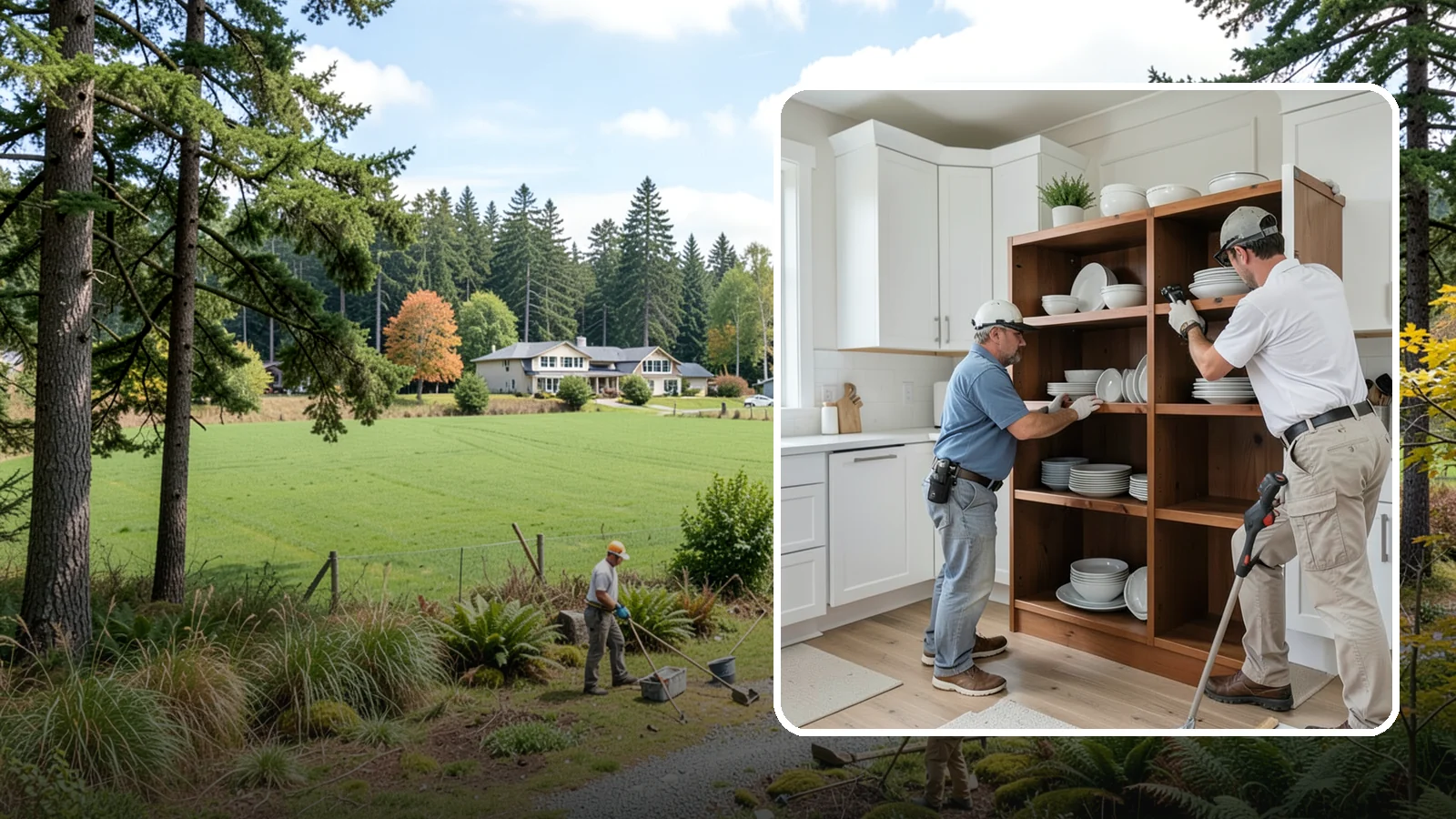 Open Shelving Installation in Lyman, Skagit County, WA - Installing sturdy open shelves to display dishware and create an airy, accessible alternative to upper cabinets.