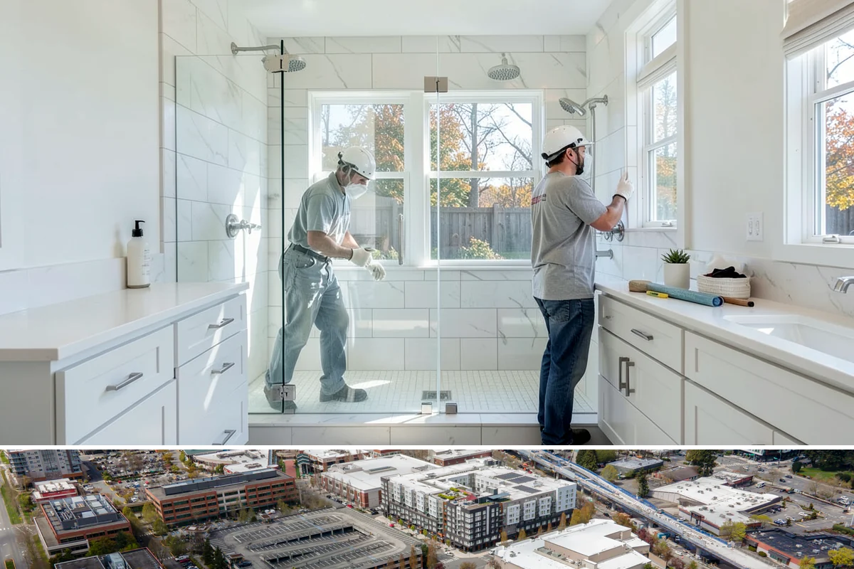 Open Shelving Installation in Redmond, King County, WA - Open shelving installs cleanly in any season and is an easy update alongside other kitchen work.
