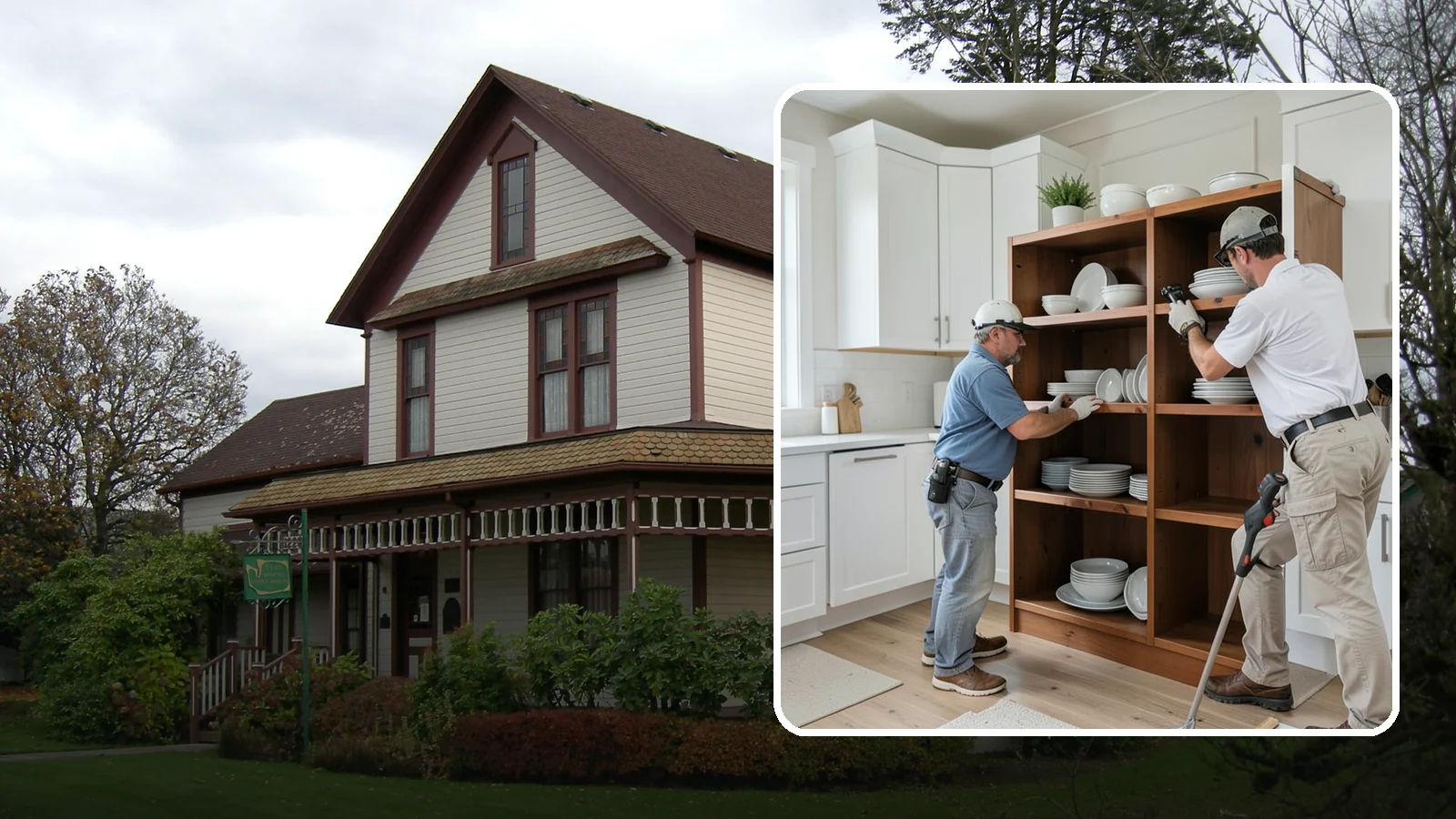 Open Shelving Installation in Sumner, Pierce County, WA - Installing sturdy open shelves to display dishware and create an airy, accessible alternative to upper cabinets.