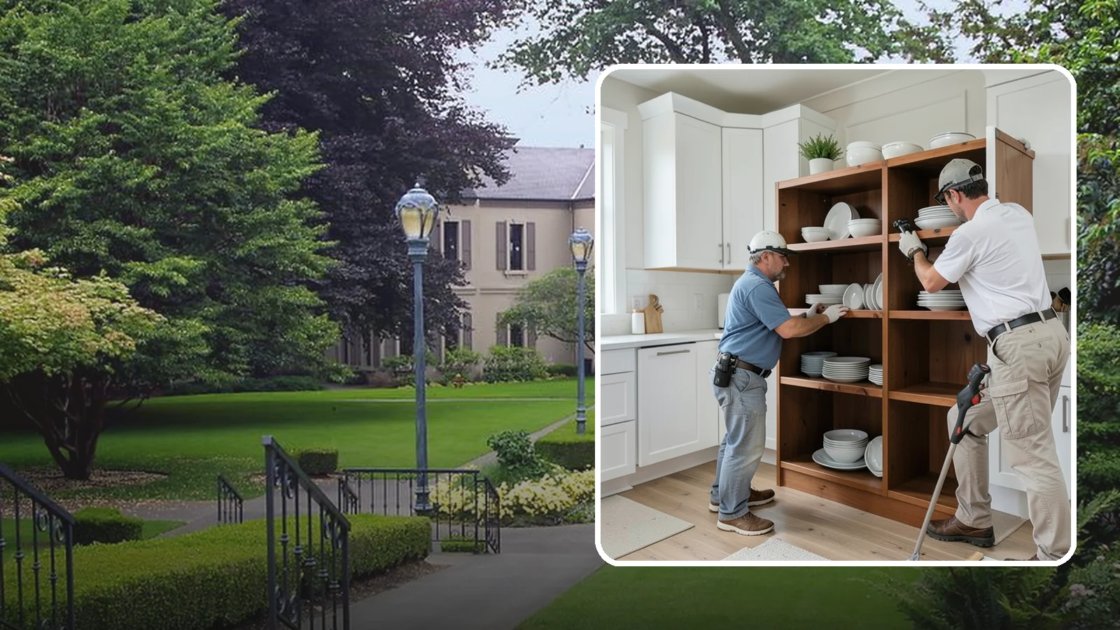Open Shelving Installation in Woodinville, King County, WA - Installing sturdy open shelves to display dishware and create an airy, accessible alternative to upper cabinets.