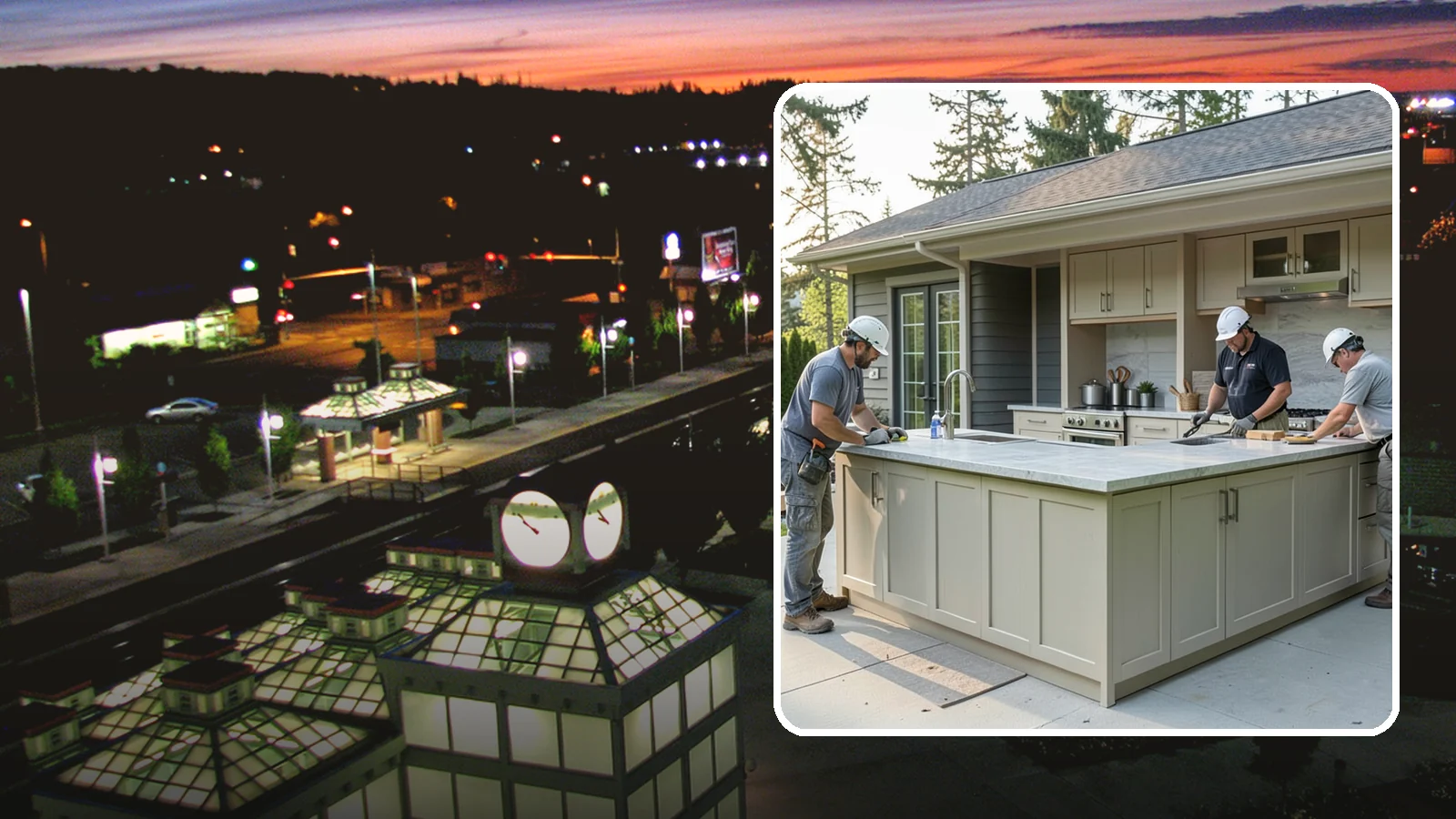Outdoor Bar Construction in Auburn, King County, WA - A weatherproof outdoor bar that anchors your entertaining space with serving counters, storage, and seating.