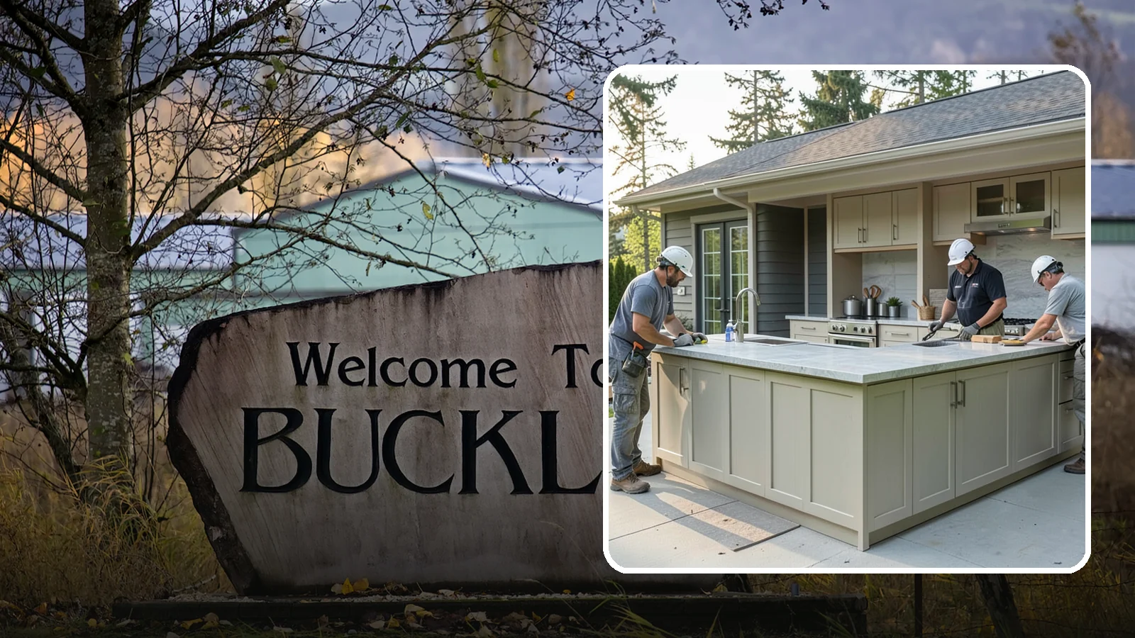 Outdoor Bar Construction in Buckley, Pierce County, WA - A weatherproof outdoor bar that anchors your entertaining space with serving counters, storage, and seating.