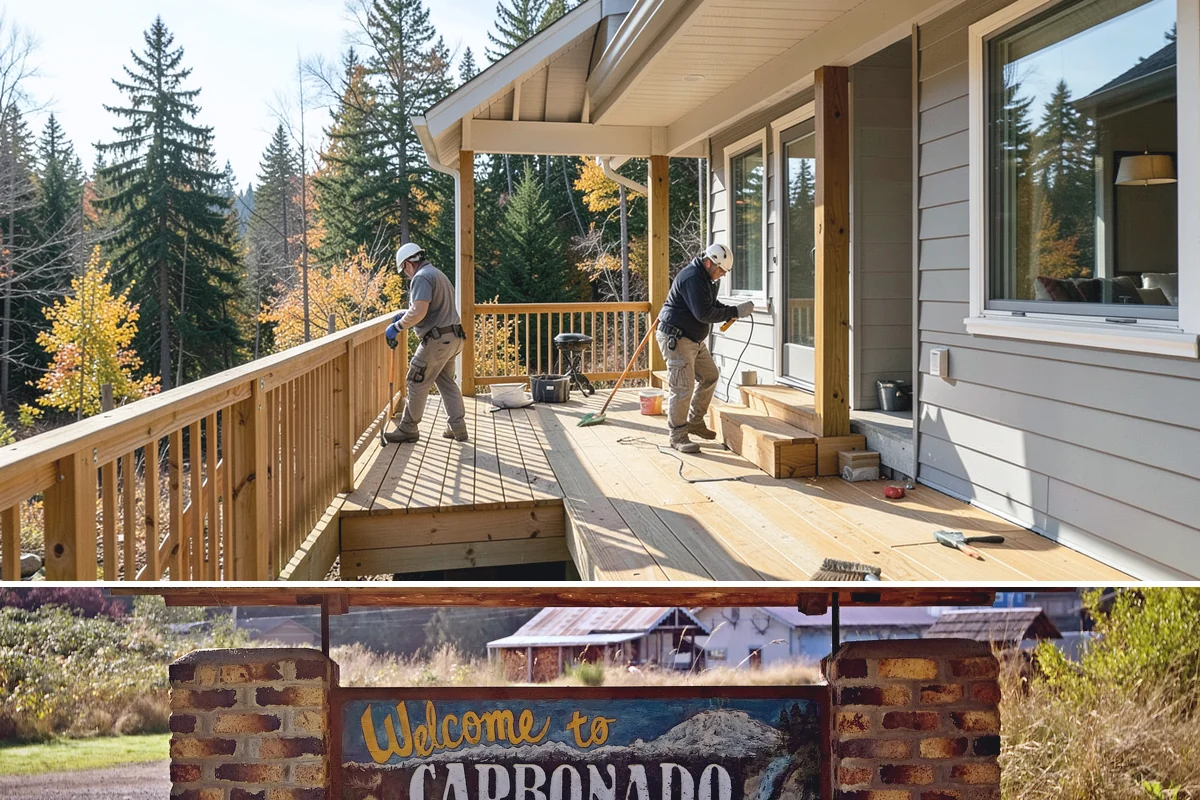 Outdoor Bar Construction in Carbonado, Pierce County, WA - Summer builds give concrete, sealants, and finishes time to cure before the rains return.