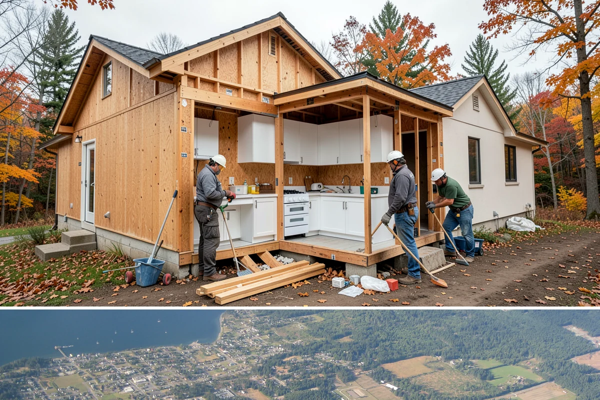 Outdoor Bar Construction in Coupeville, Island County, WA - Summer builds give concrete, sealants, and finishes time to cure before the rains return.