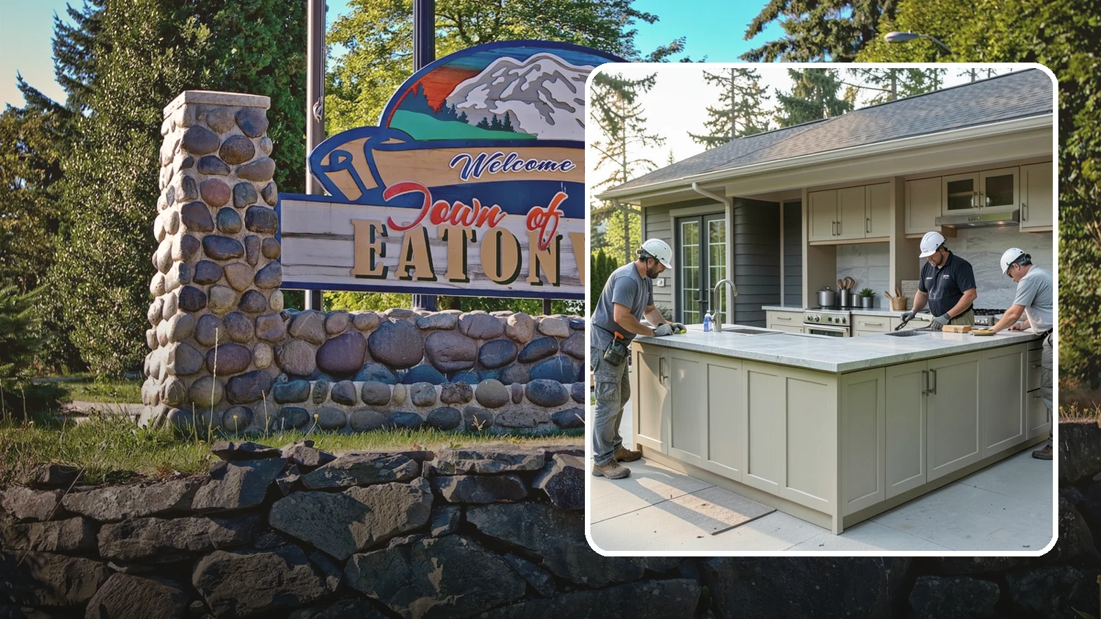 Outdoor Bar Construction in Eatonville, Pierce County, WA - A weatherproof outdoor bar that anchors your entertaining space with serving counters, storage, and seating.