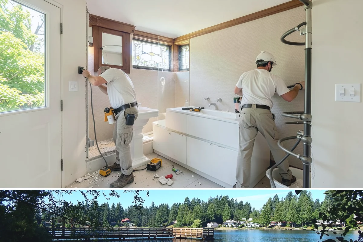 Outdoor Bar Construction in Federal Way, King County, WA - Summer builds give concrete, sealants, and finishes time to cure before the rains return.