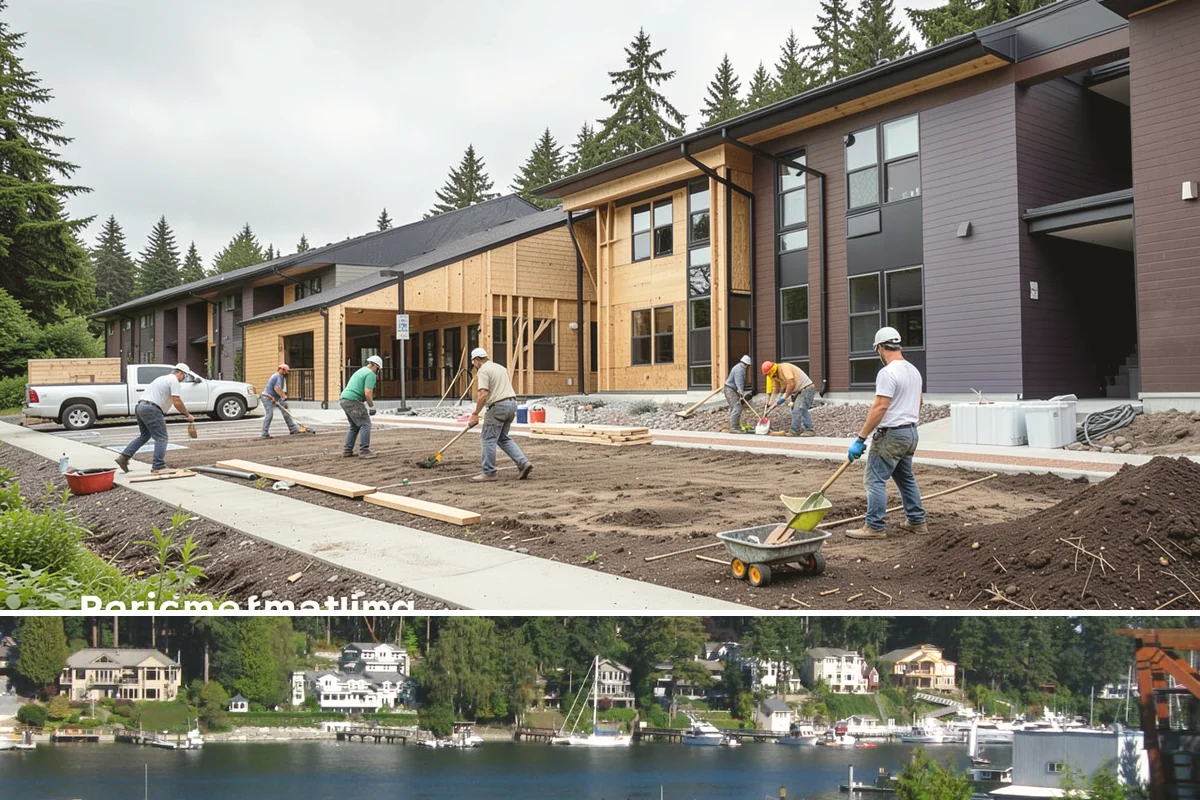Outdoor Bar Construction in Gig Harbor, Pierce County, WA - Summer builds give concrete, sealants, and finishes time to cure before the rains return.