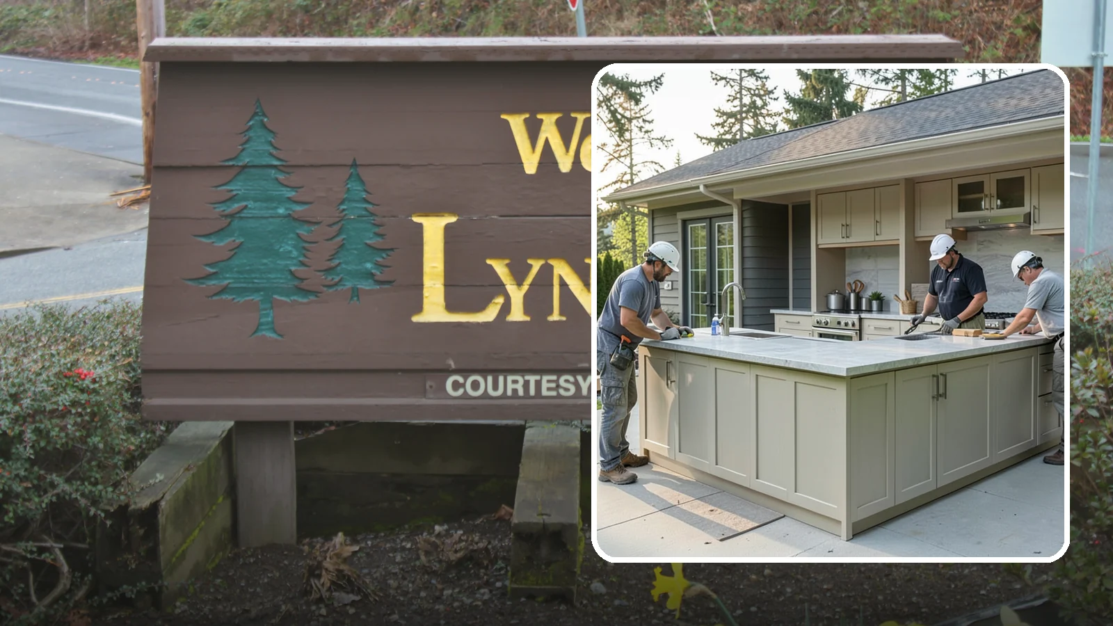 Outdoor Bar Construction in Lynnwood, Snohomish County, WA - A weatherproof outdoor bar that anchors your entertaining space with serving counters, storage, and seating.