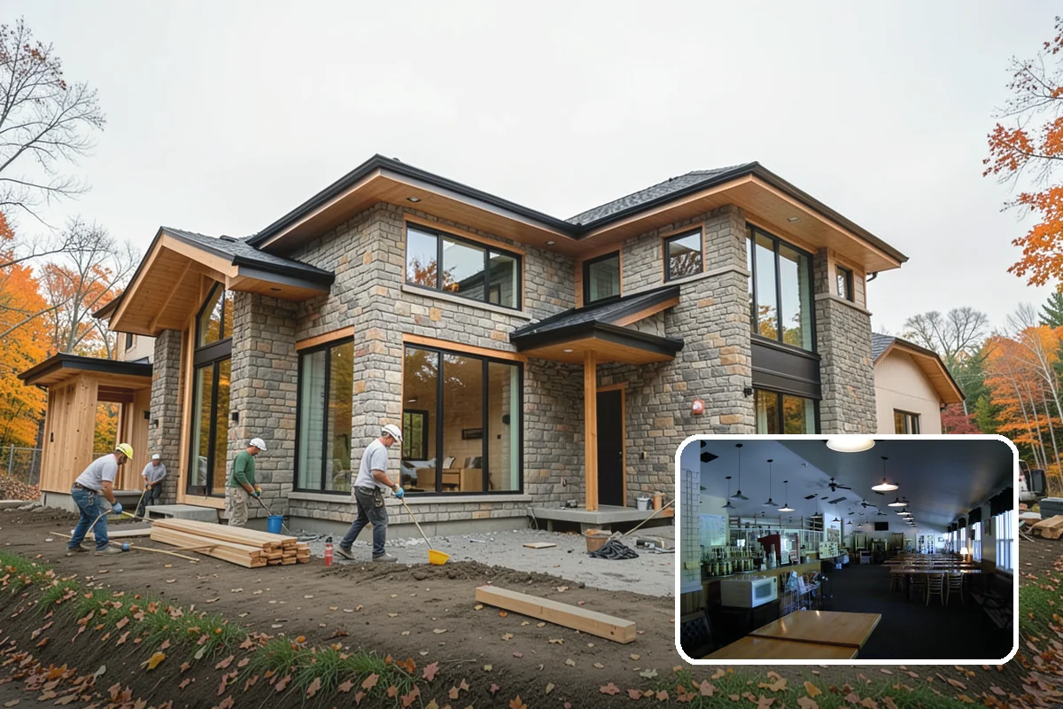 Outdoor Fireplace Construction in Black Diamond, King County, WA - Extends comfortable outdoor time into cooler months