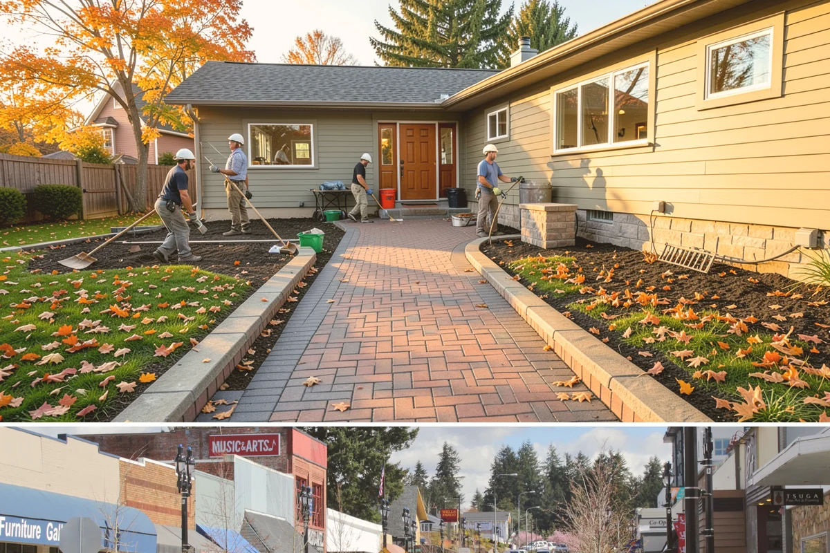 Outdoor Fireplace Construction in Bothell, King County, WA - Late spring and summer give mortar and concrete the dry, warm cure they need before fall use.