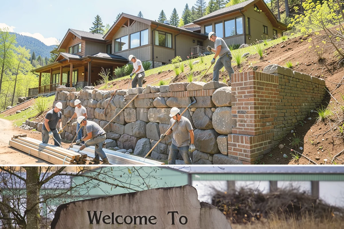 Outdoor Fireplace Construction in Buckley, Pierce County, WA - Late spring and summer give mortar and concrete the dry, warm cure they need before fall use.