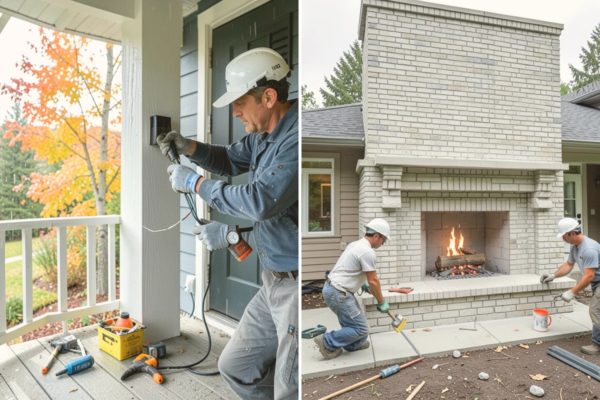 Outdoor Fireplace Construction in Eatonville, Pierce County, WA - Confirm location, fuel type, and clearance requirements