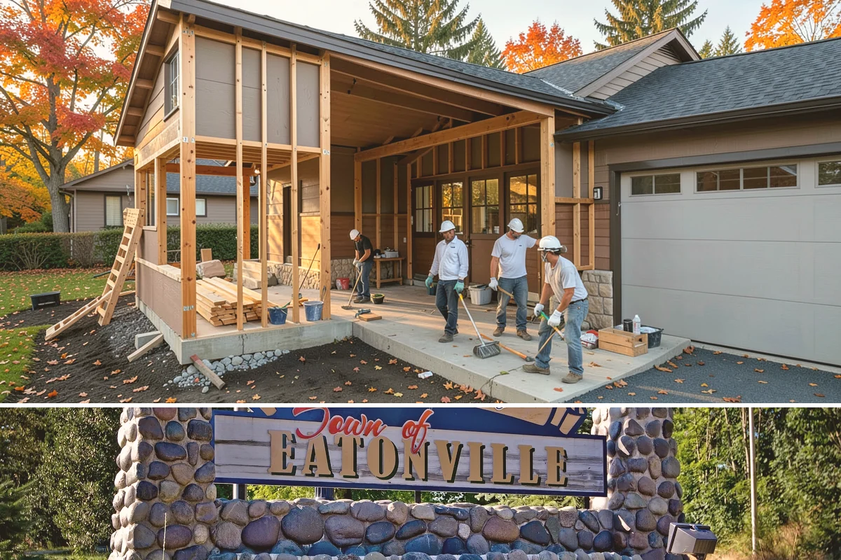 Outdoor Fireplace Construction in Eatonville, Pierce County, WA - Late spring and summer give mortar and concrete the dry, warm cure they need before fall use.