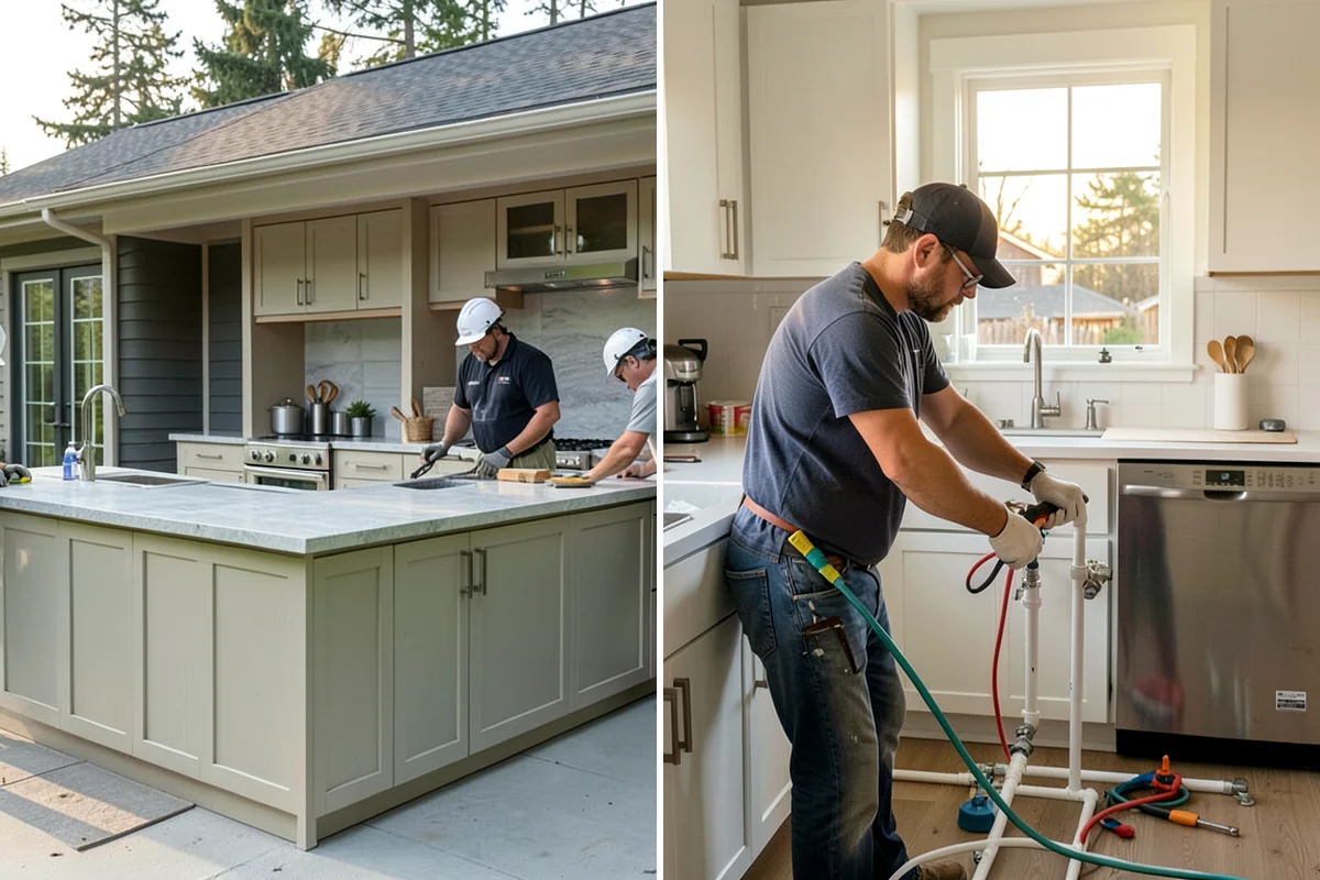 Outdoor Fireplace Construction in Kenmore, King County, WA - Confirm location, fuel type, and clearance requirements
