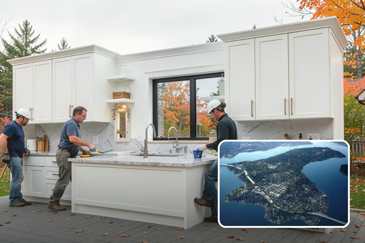 Outdoor Fireplace Construction in Mercer Island, King County, WA - Extends comfortable outdoor time into cooler months