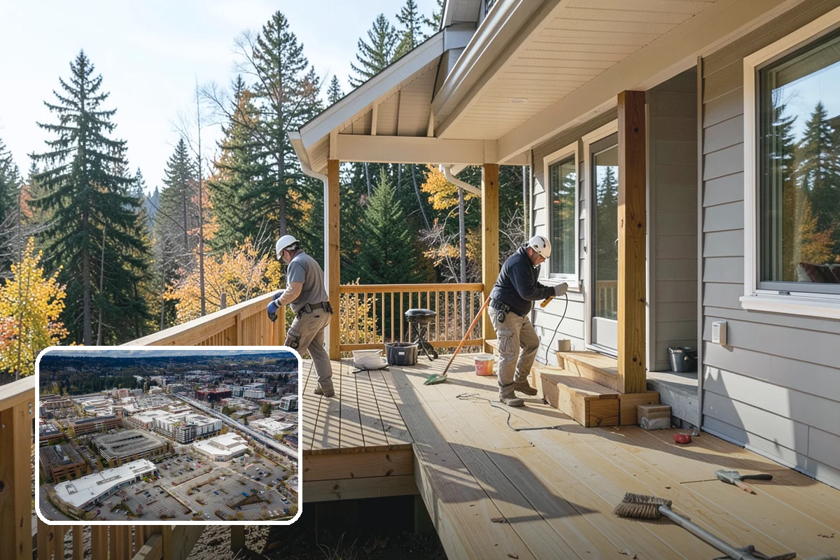 Outdoor Fireplace Construction in Redmond, King County, WA - Extends comfortable outdoor time into cooler months