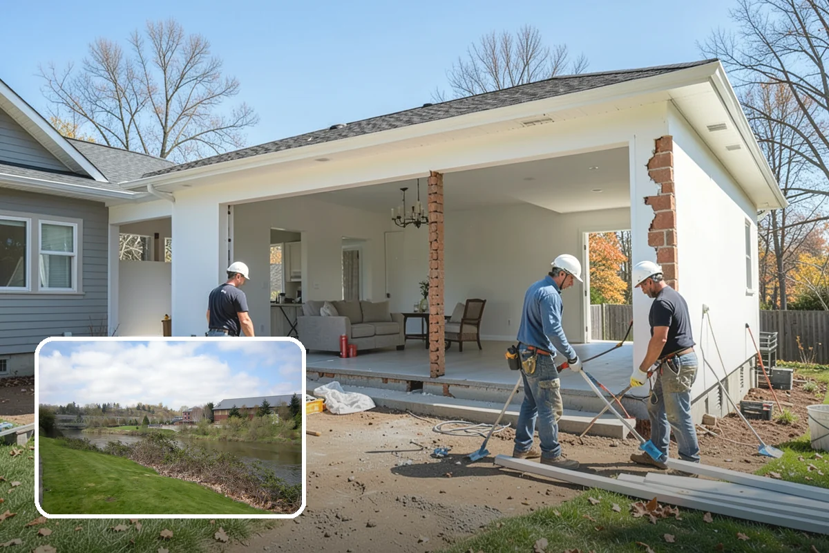 Outdoor Fireplace Construction in Tukwila, King County, WA - Extends comfortable outdoor time into cooler months